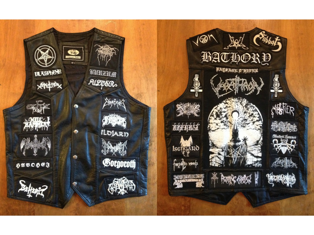 Two new patches in my store today. Version 2 of the Mini Battle Jacket, and  a mini back patch because all battle jackets HAVE to have a back patch  they just HAVE